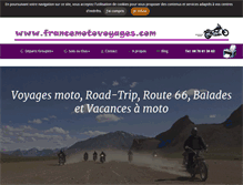 Tablet Screenshot of francemotovoyages.com